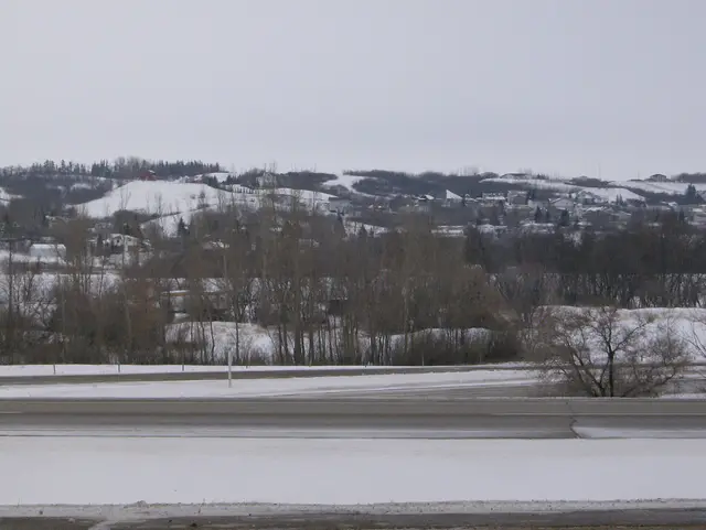 Snowy view across the Qu'Appelle Valley